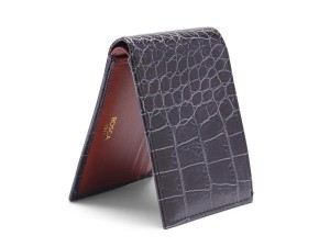 Bosca Small Vintage Crocco Bifold Black | AUQCS59932