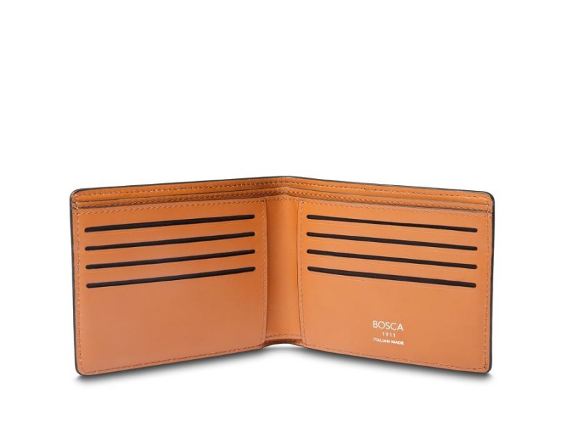 Bosca 8 Pocket Wallet Monfrini Contrast Black / Brown | AUDFL69992