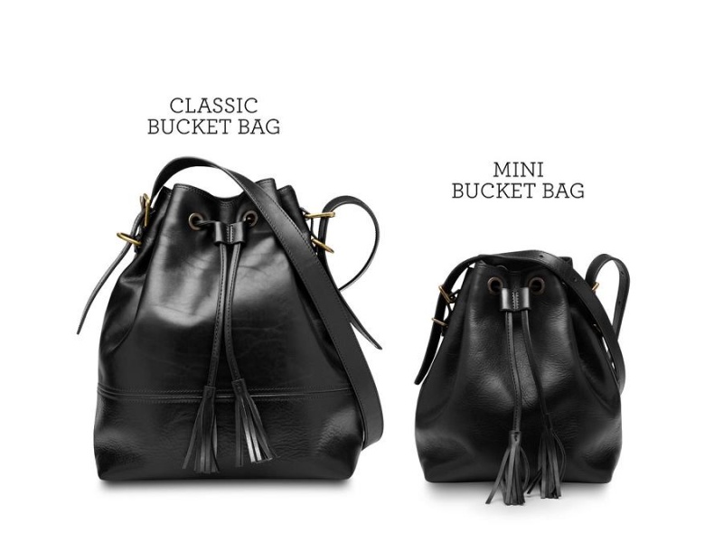 Bosca Classic Bucket Bag Black | AAUDF48610