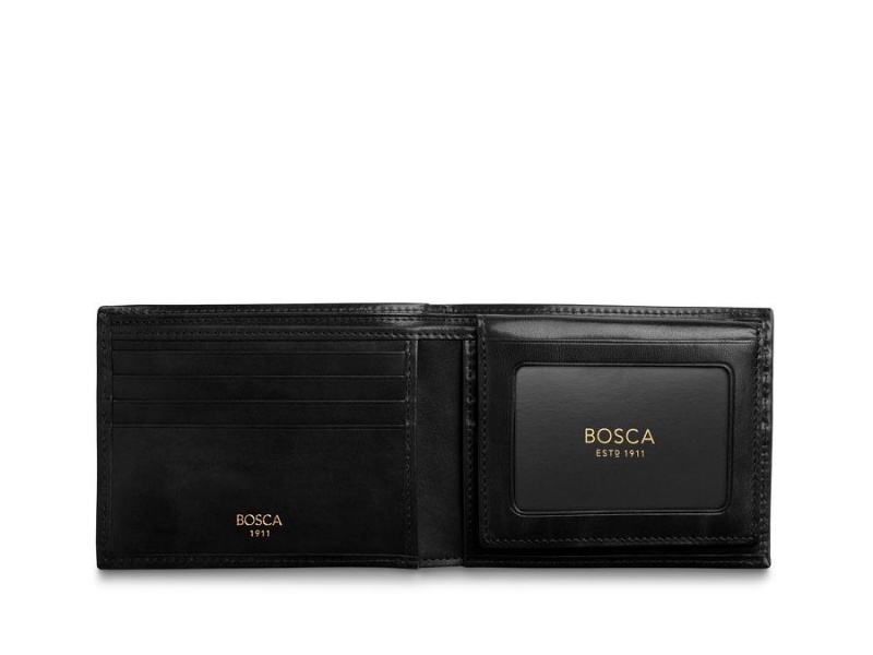 Bosca Credit Wallet with I.D. Passcase Black | AUCVG53099