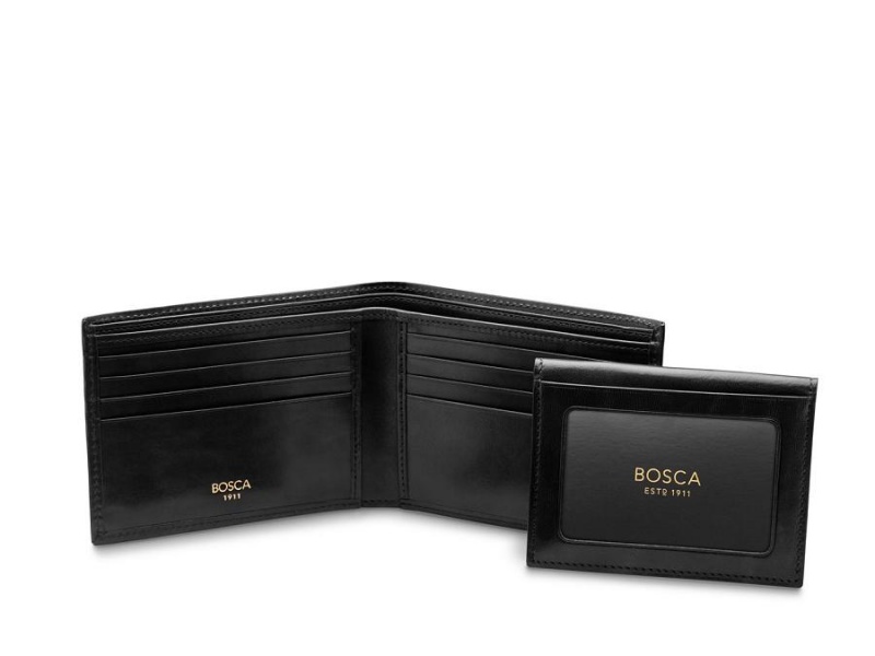 Bosca Credit Wallet with I.D. Passcase Black | AUCVG53099