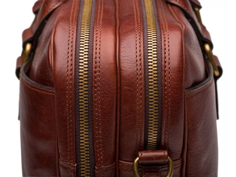 Bosca Dolce Stringer Bag Brown | PAUER92176