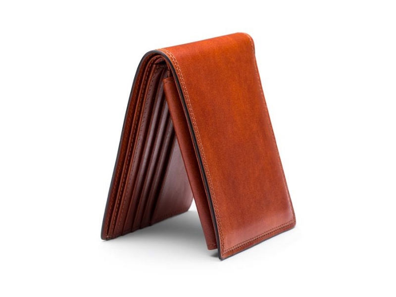 Bosca Euro Credit Wallet w/I.D. Passcase Brown | SAUNY86849