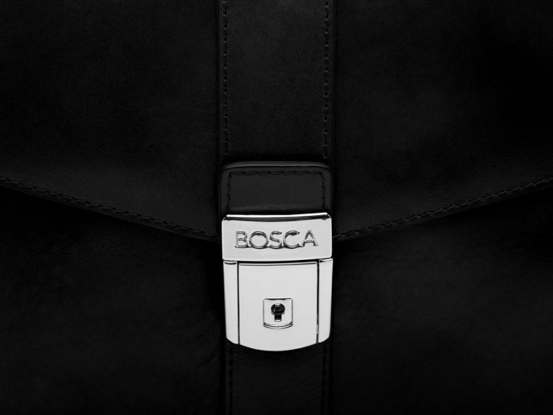 Bosca Flapover Briefcase Black | LAUSX12248