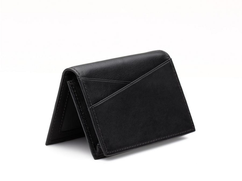 Bosca Full Gusset, 2 pkt Card Case W/ I.D. Black | BAUSO72211