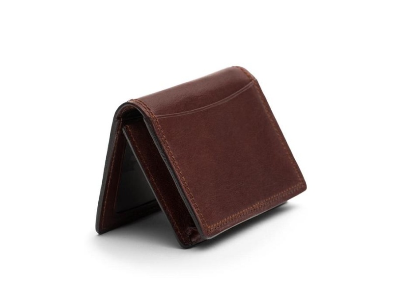 Bosca Full Gusset, 2 pkt Card Case W/ I.D. Brown | AUEGJ31942