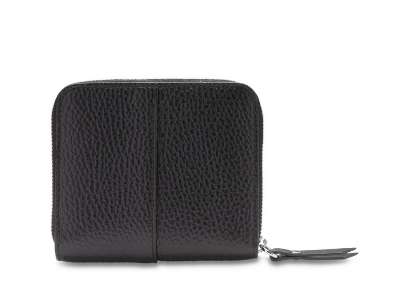 Bosca Italia 4" Billfold Wallet with Zip Black | QAUWA29057