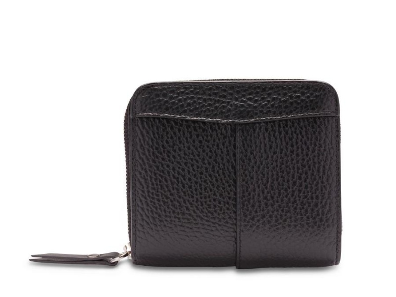 Bosca Italia 4" Billfold Wallet with Zip Black | AUQAV82260