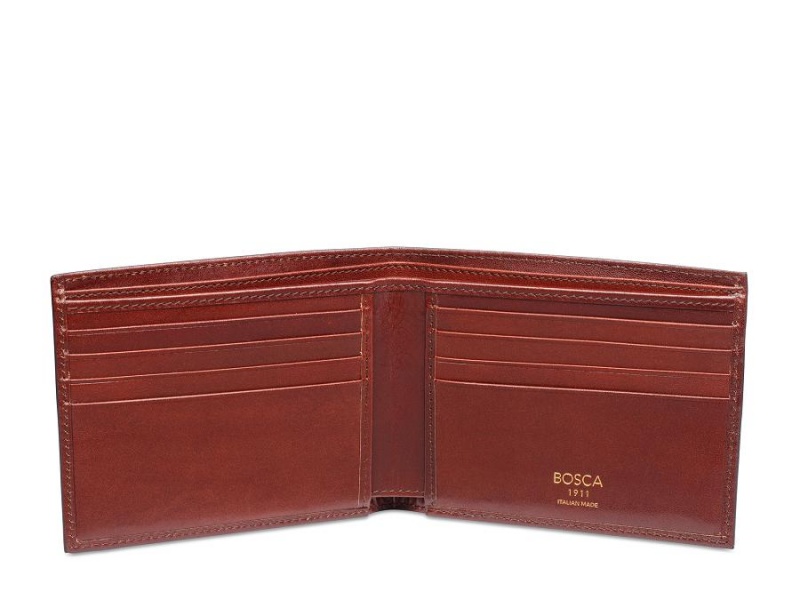 Bosca Italia 8 Pocket Wallet Brown | LAUSX59459