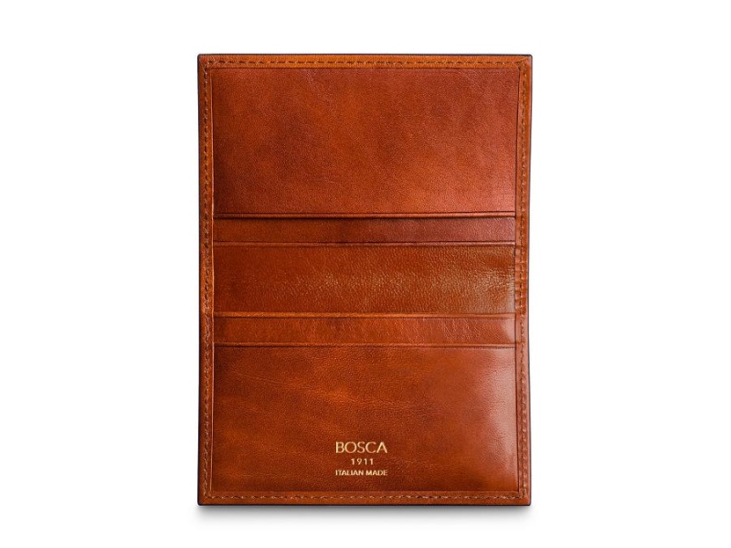 Bosca Italia Calling Card Case Brown | AUZDE85566