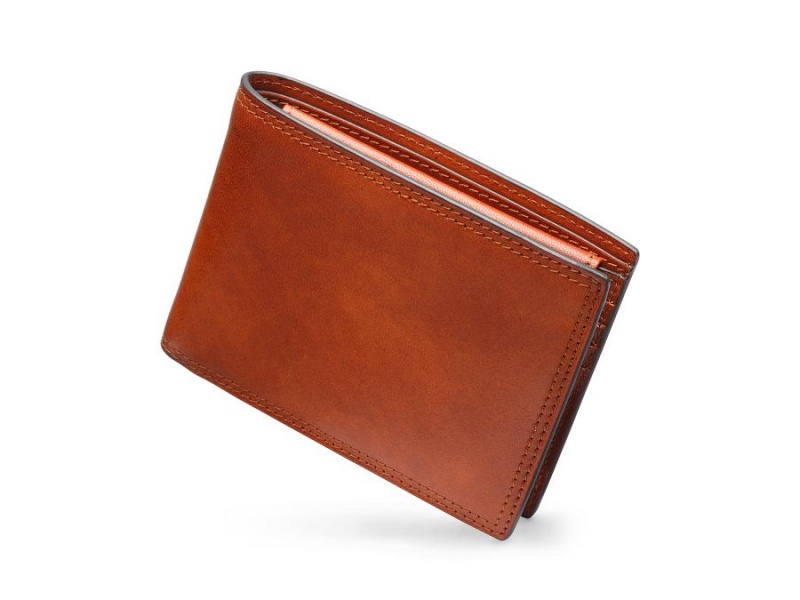 Bosca Italia Dolce Credit Wallet w/ I.D. Passcase Brown | AAUDF50481