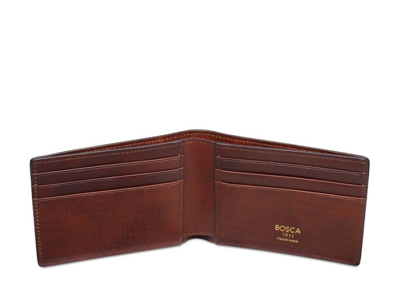 Bosca Italia Dolce Small Bifold Wallet Brown | AUXMI15617