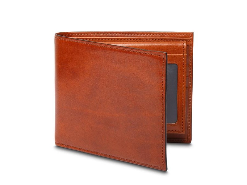 Bosca Italia Euro Size Credit Wallet w/I.D. Passcase - RFID Brown | AUJZR71573
