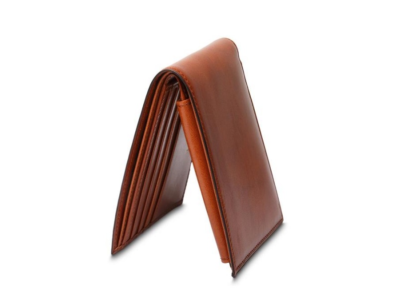 Bosca Italia Euro Size Credit Wallet w/I.D. Passcase - RFID Brown | AUCIF91547