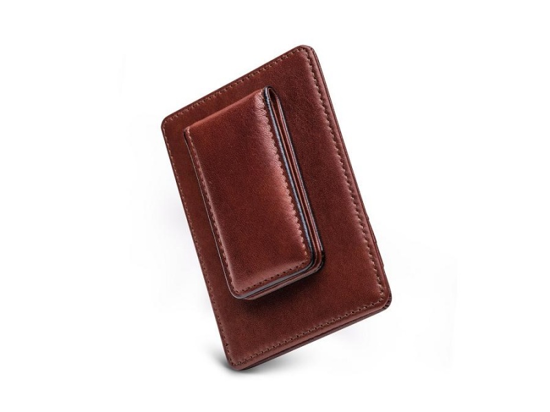 Bosca Italia Front Pocket Wallet Brown | PAUQX65233