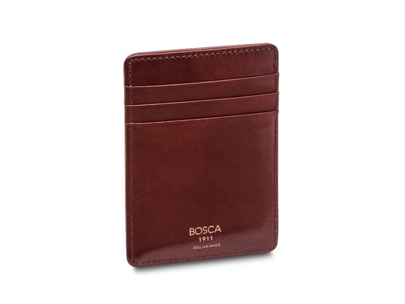Bosca Italia Front Pocket Wallet Brown | PAUQX65233