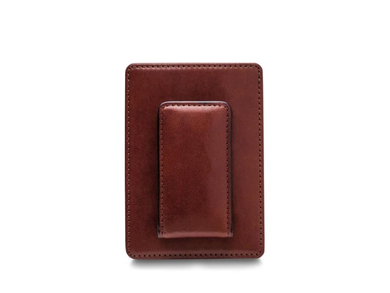 Bosca Italia Front Pocket Wallet Brown | PAUQX65233