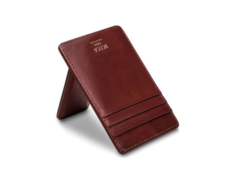 Bosca Italia Front Pocket Wallet Brown | PAUQX65233