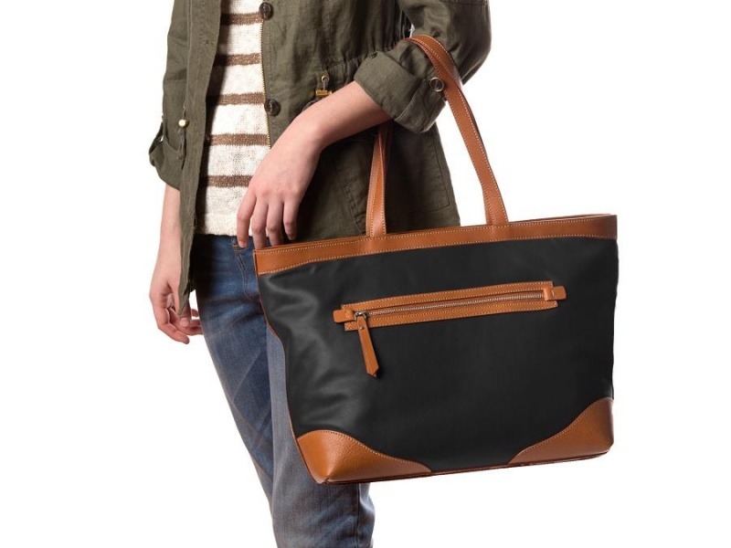 Bosca Madison Tote Black / Brown | TAUPQ48050