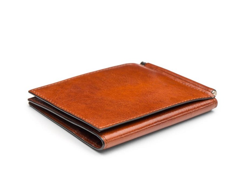 Bosca Money Clip W/ Pocket Brown | XAUBH75230