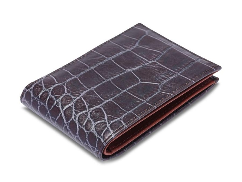 Bosca Small Vintage Crocco Bifold Black | AUQCS59932