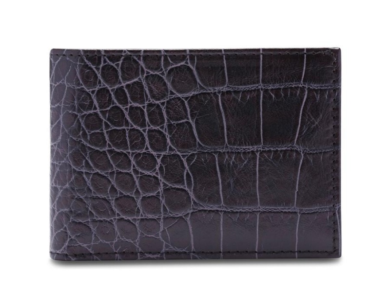 Bosca Small Vintage Crocco Bifold Black | AUQCS59932