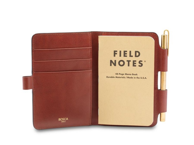 Bosca Vintage Crocco Field Journal Black | QAUUV55194