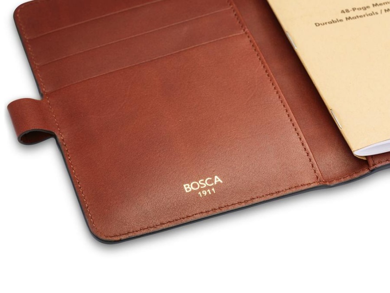 Bosca Vintage Crocco Field Journal Black | QAUUV55194