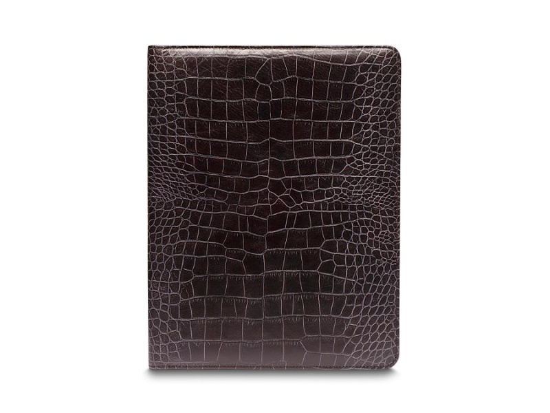 Bosca Vintage Crocco Leather Portfolio Black | DAUVO86439