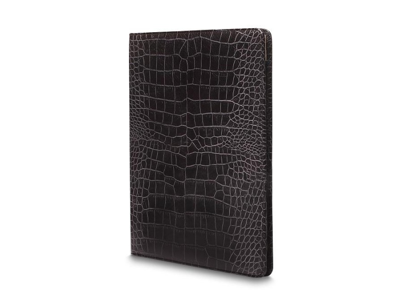 Bosca Vintage Crocco Leather Portfolio Black | DAUVO86439